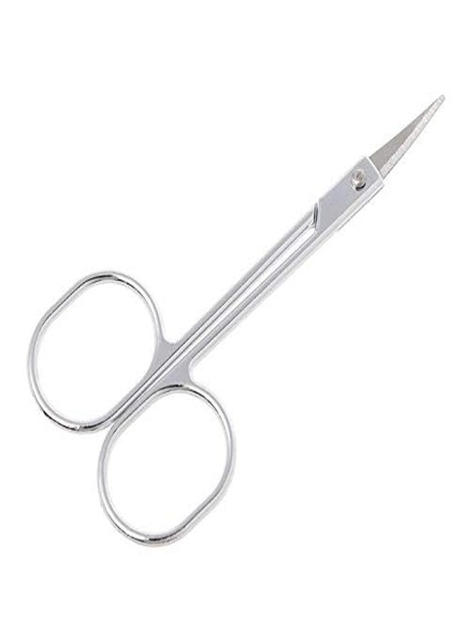 NTGS Stainless Steel Beauty Makeup Mini Small Scissors Size Eyebrow Nose Hair Manicure Pedicure Shears Cosmetics Tool (4.5 Inch), Silver For facial Hair Cutting, Eyebrows Hair Cutting - Image 2