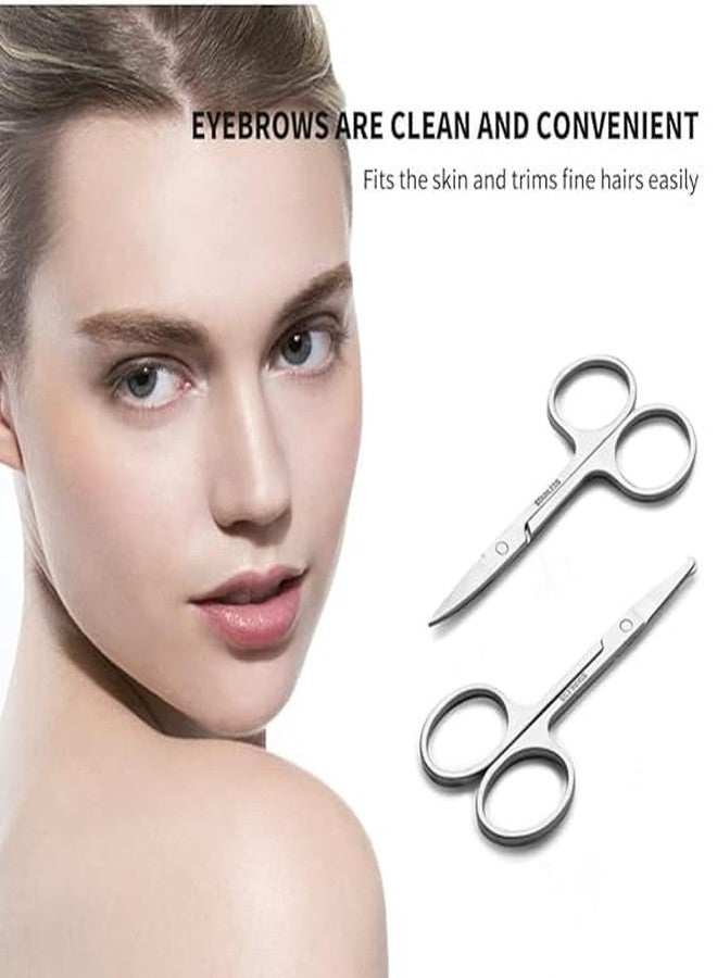 NTGS Stainless Steel Beauty Makeup Mini Small Scissors Size Eyebrow Nose Hair Manicure Pedicure Shears Cosmetics Tool (4.5 Inch), Silver For facial Hair Cutting, Eyebrows Hair Cutting - Image 5