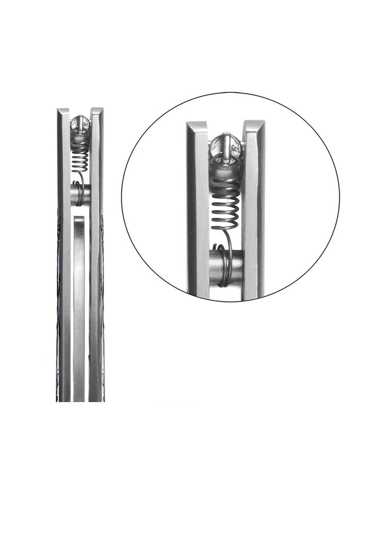 Generic - Practice Butterfly Knife Full Stainless Steel Black Dragon Dull Balisong Trainer Unsharpened Butterfly Knife Comb for CS GO Training - Image 1