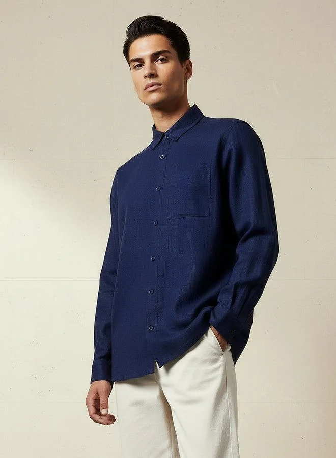 سبلاش فيڤ Men Regular Fit Collared Long Sleeves Shirt