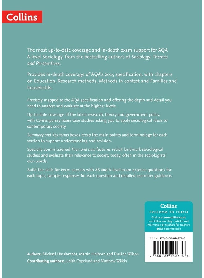 AQA a Level Sociology Themes and Perspectives : Year 1 and as (Haralambos and Holborn Aqa a Level Sociology) - Image 2