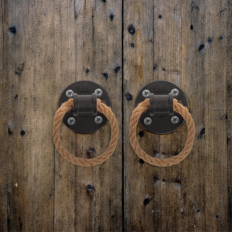 Adjustable Rope Drawer Pulls Black Jute Vintage Cabinet Knobs 2 Piece Set - Image 5