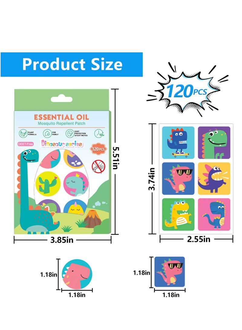 SYOSI 120 قطعة ملصق طارد للبعوض زيت أساسي طبيعي طرد الحشرات لاصقات مضادة للبعوض للأطفال الأطفال البالغين التخييم السفر في الهواء الطلق المنزل توفر حماية لمدة 24 ساعة - Image 3