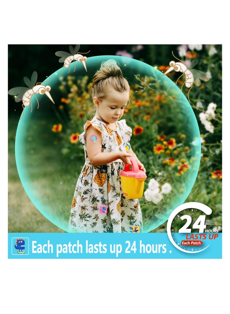SYOSI 120 قطعة ملصق طارد للبعوض زيت أساسي طبيعي طرد الحشرات لاصقات مضادة للبعوض للأطفال الأطفال البالغين التخييم السفر في الهواء الطلق المنزل توفر حماية لمدة 24 ساعة - Image 4
