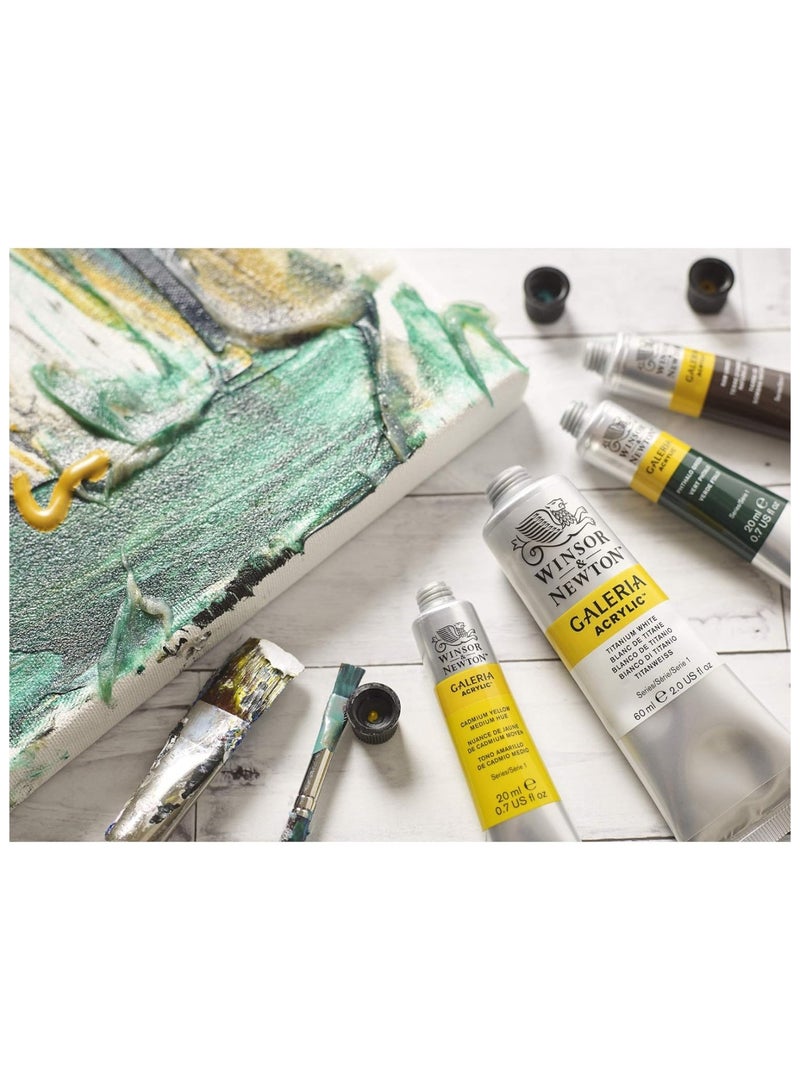 WINSOR & NEWTON أنبوب طلاء أكريليك غاليريا 60 مل محتوى أبيض تيتانيوم - Image 4