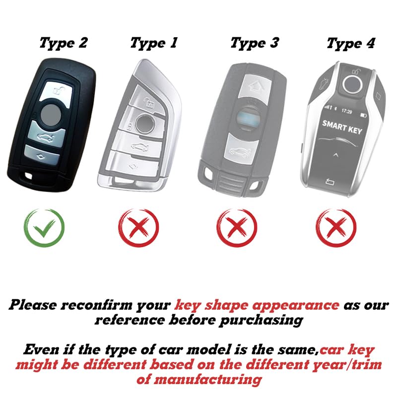 x xotic tech غطاء مفتاح Xotic Tech فضي من TPU بنسيج جلد حبيبي متوافق مع BMW 1 2 3 4 5 6 7 سلسلة X3 X4 M2 M3 M4 M5 M6 F12 F20 F21 F22 F25 F30 F31 GT3 Z4 مفتاح ذكي بدون مفتاح 4 أزرار - Image 2