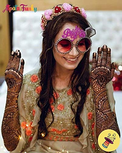 Atpata Funky Bride & Groom Wedding Goggles Combo (Pack of 2 Goggles) for The Groom to be & Bride to be - Perfect for The Soon-to-be Mr. and Mrs. Happy Couple - Image 4