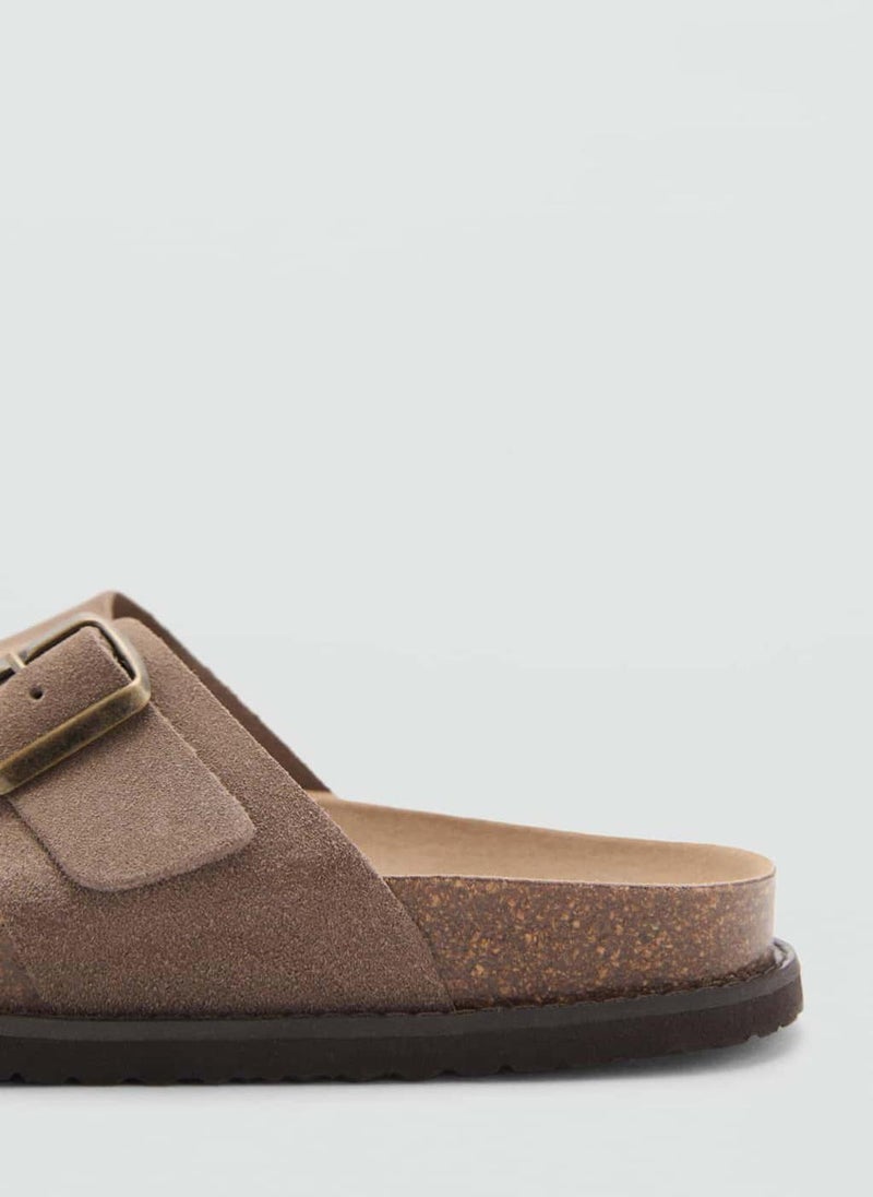 Mango Man Buckles Leather Sandal  - Image 3