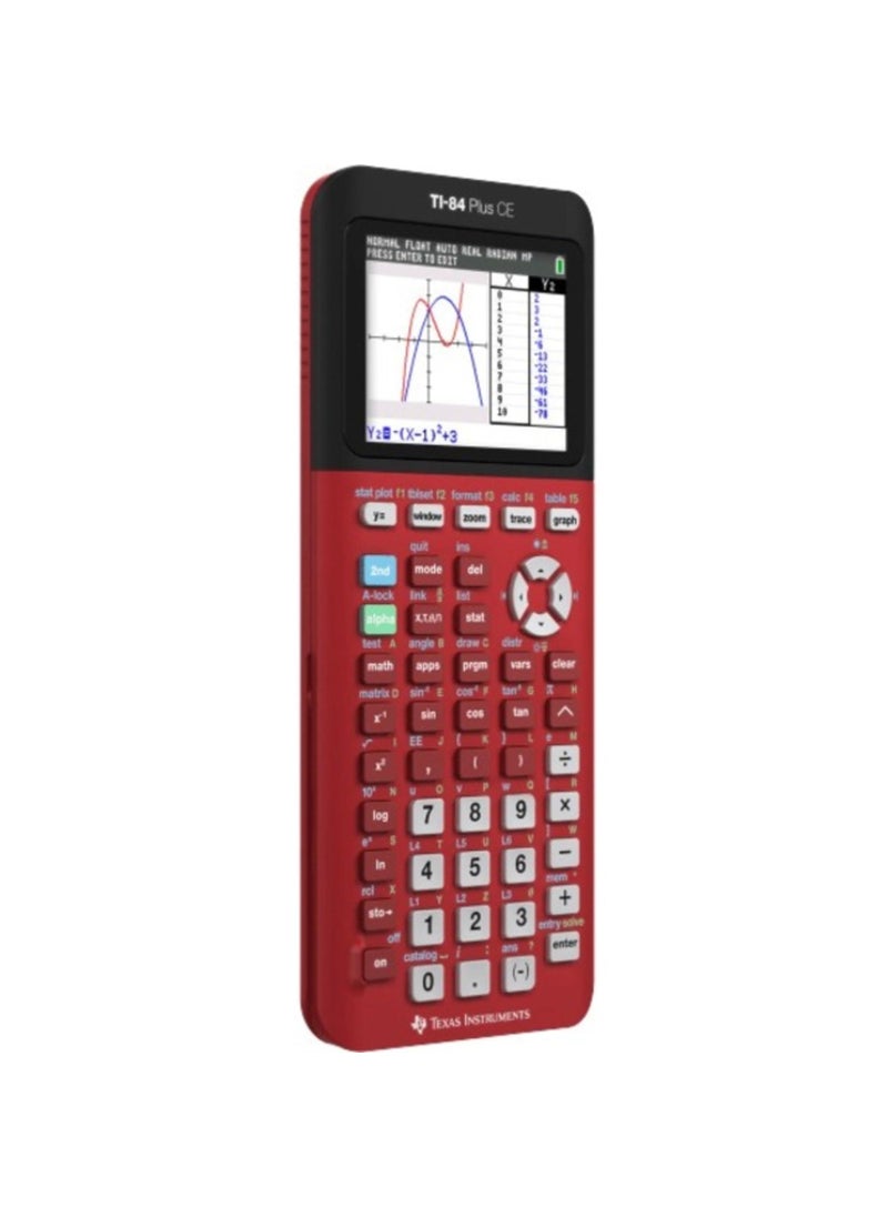 TEXAS INSTRUMENTS Texas Instruments TI-84 Plus CE Color Graphing Calculator, Radical Red Small  - Image 5