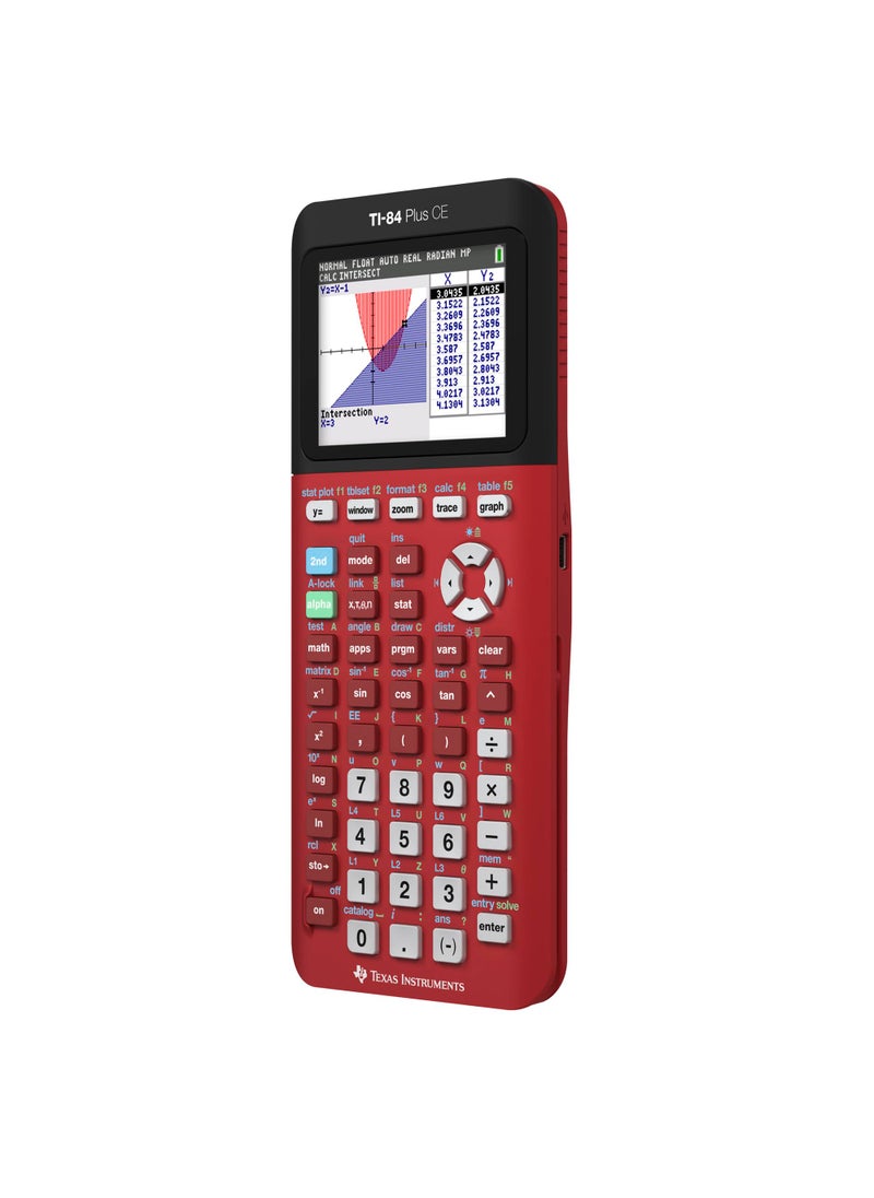 TEXAS INSTRUMENTS Texas Instruments TI-84 Plus CE Color Graphing Calculator, Radical Red Small  - Image 3