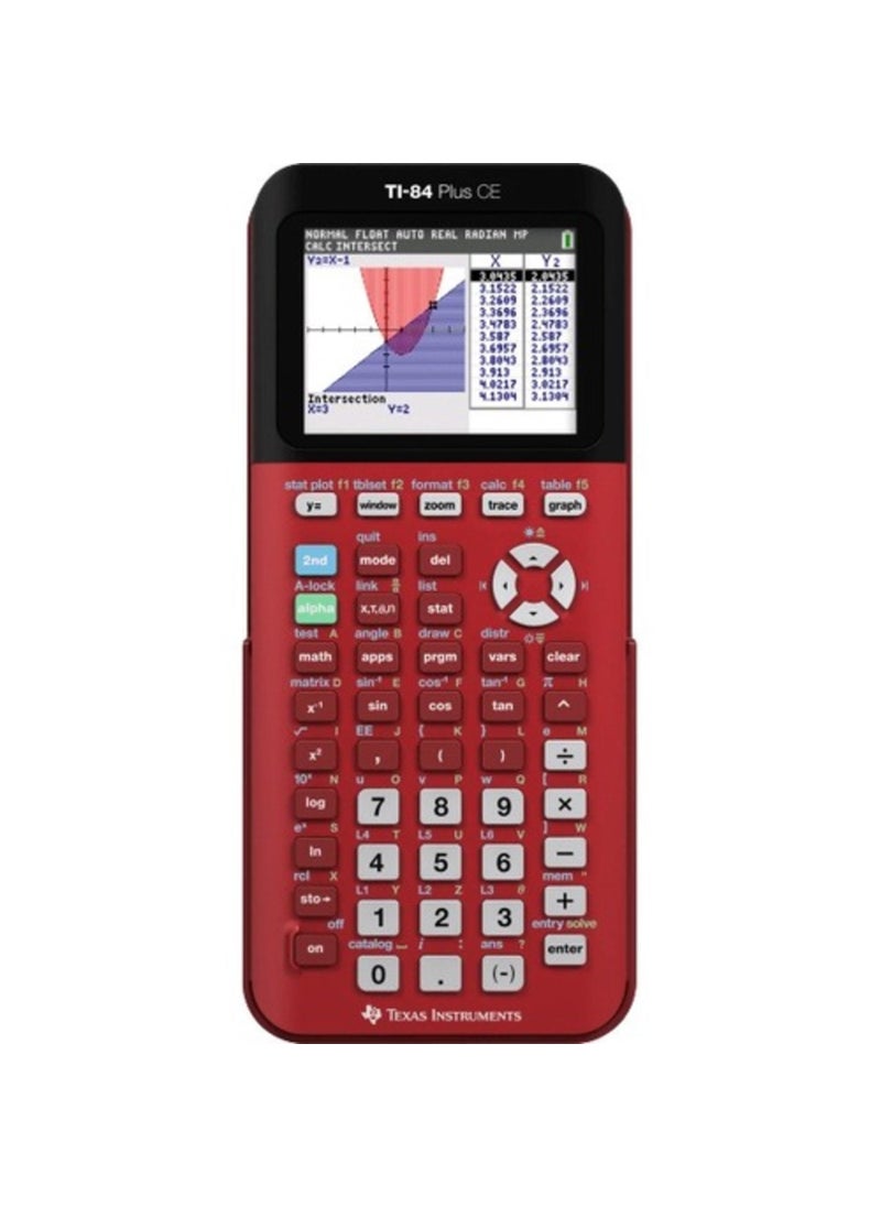 TEXAS INSTRUMENTS Texas Instruments TI-84 Plus CE Color Graphing Calculator, Radical Red Small  - Image 4