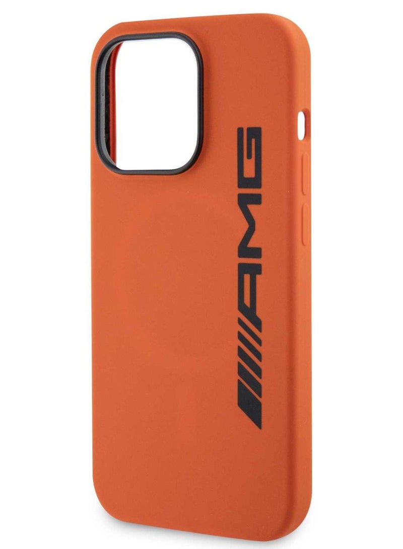 AMG Silicone Case with Large AMG Logo for iPhone 15 Pro - Orange Magma - Image 1