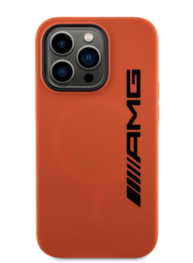 AMG Silicone Case with Large AMG Logo for iPhone 15 Pro - Orange Magma - Image 4