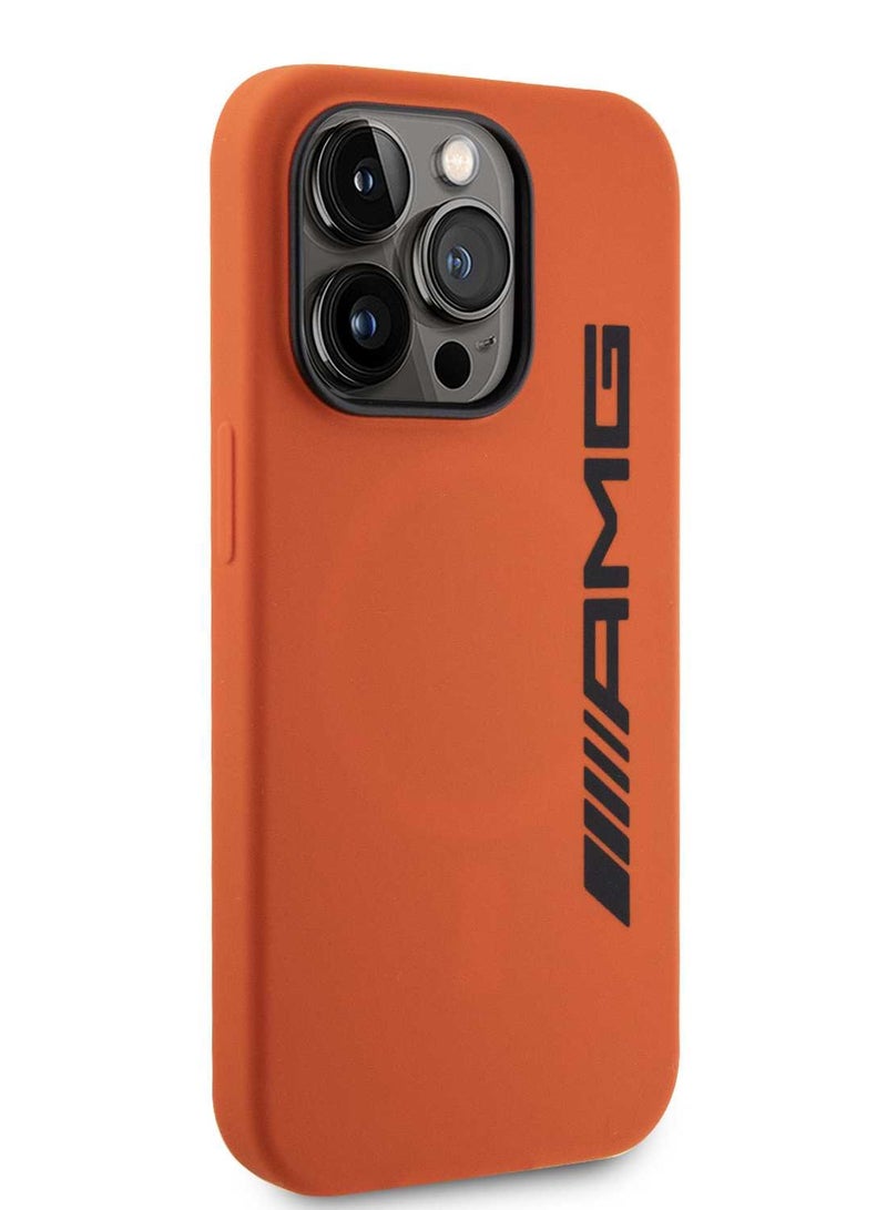 AMG Silicone Case with Large AMG Logo for iPhone 15 Pro - Orange Magma - Image 5