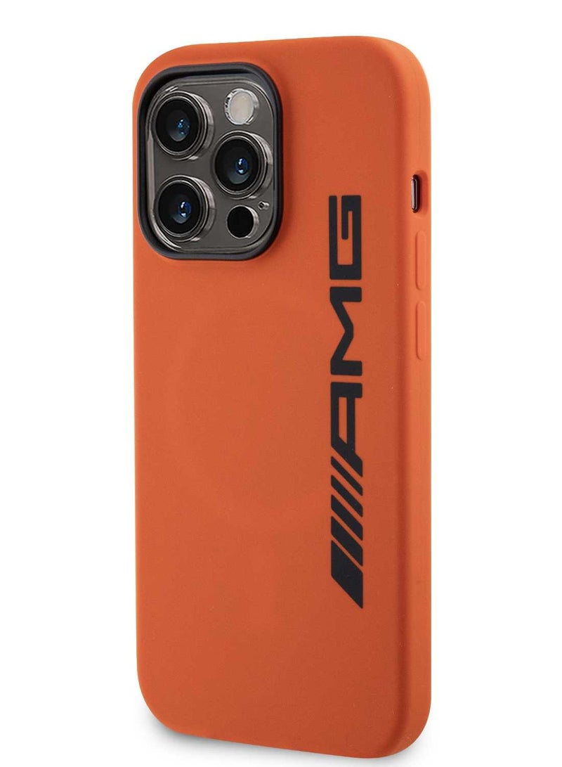 AMG Silicone Case with Large AMG Logo for iPhone 15 Pro - Orange Magma - Image 2