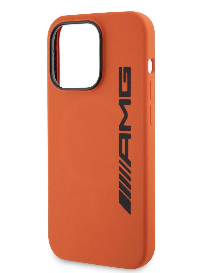 AMG Silicone Case with Large AMG Logo for iPhone 15 Pro - Orange Magma - Image 1