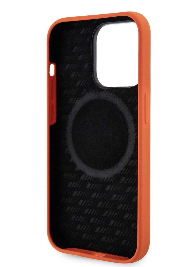 AMG Silicone Case with Large AMG Logo for iPhone 15 Pro - Orange Magma - Image 3