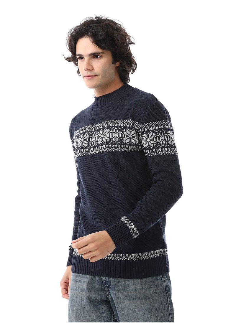 Caesar - Wool Men Pullover With Multi Design - Image 1