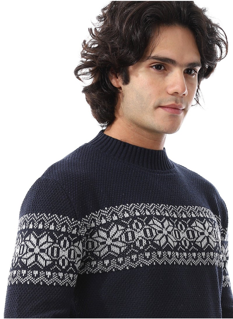 Caesar - Wool Men Pullover With Multi Design - Image 1