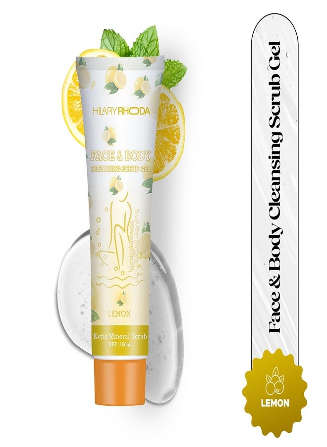 Hilary Rhoda Face & Body Cleansing Scrub Gel | Dead Skin Removing Cleansing Scrub Gel | Gently Exfoliates Skin Cells | Removes Dirt & Oil | 100ml (Lemon-Shade 02) - Image 2