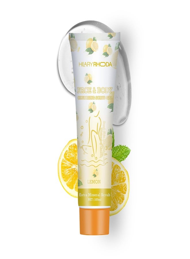 Hilary Rhoda Face & Body Cleansing Scrub Gel | Dead Skin Removing Cleansing Scrub Gel | Gently Exfoliates Skin Cells | Removes Dirt & Oil | 100ml (Lemon-Shade 02) - Image 1