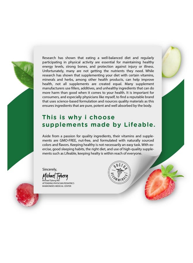 Lifeable Sugar Free Vitamin D for Kids 1000 IU - Great Tasting Natural Flavor Gummy Supplement - Gluten Free Vegetarian Chewable - for Strong and Healthy Bones, for Children, Teen, Toddler, 90 Gummies - Image 5