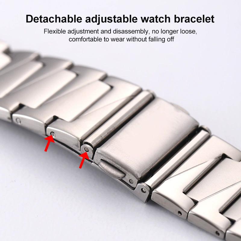 erorex For Apple Watch 42 / 44 / 45 / 46 / 49Mm Stepped Stainless Steel Watch Band(Silver) - Image 3