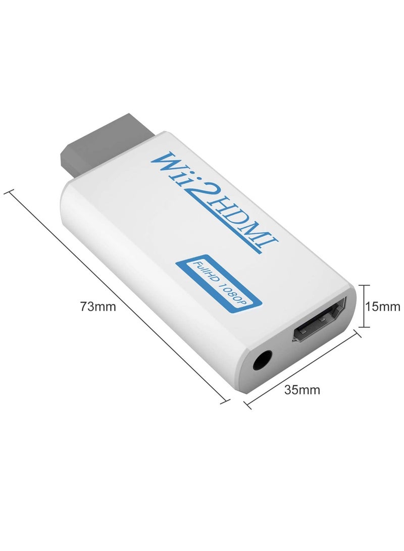 Wii to HDMI Converter Wii HDMI Adapter 1080P Output Video Audio HDMI Converter with 3.5mm Audio JackHDMI Output Supports All Wii Display Modes 720P NTSC Compatible with Wii Wii U HDTV - Image 2