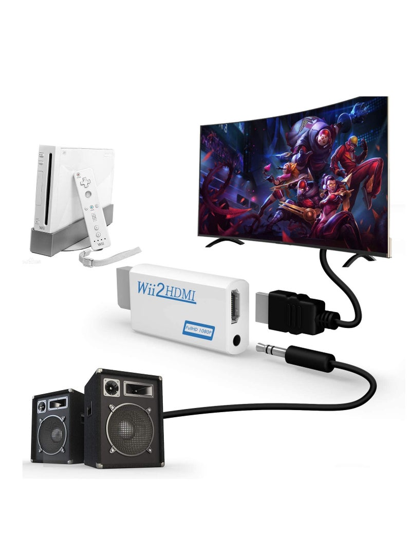 Wii to HDMI Converter Wii HDMI Adapter 1080P Output Video Audio HDMI Converter with 3.5mm Audio JackHDMI Output Supports All Wii Display Modes 720P NTSC Compatible with Wii Wii U HDTV - Image 5