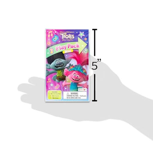 Dreamworks Trolls Mini Party Favors Set for Kids - Bundle with 24 Mini Trolls Grab n Go Play Packs with Coloring Pages and More (Trolls Birthday Party Supplies) - Image 4