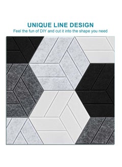 Excefore 12 Pack Acoustic Panels Sound Proof Foam Panels, Hexagon Soundproof Wall Panels Decorative Wall Panels Sound Absorbing Panels for Studio Office Home,Black  - Image 5