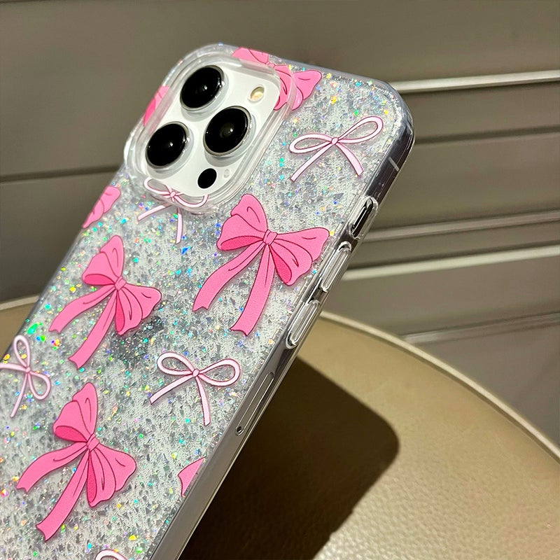 Drop Protection iPhone 16 Scratch Resistant for 16 Plus 16 Pro 16 Pro Max with Bow Design and Resin Finish in Blue - Image 4