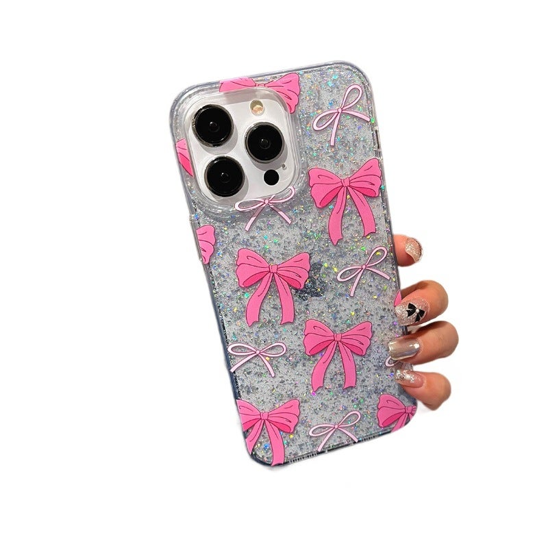 Drop Protection iPhone 16 Scratch Resistant for 16 Plus 16 Pro 16 Pro Max with Bow Design and Resin Finish in Blue - Image 5