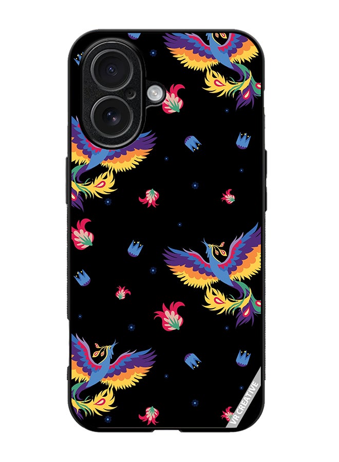 Protective Case Cover For Apple iPhone 17 Bird And Flowers For Bed Linen Design Multicolour