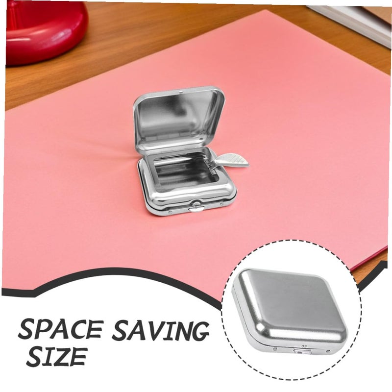 Portable Stainless Steel Ashtray with Lid 2 Pack Compact Car Outdoor Travel Accessory - Image 4