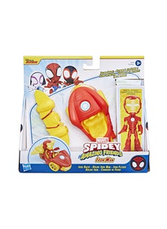 SPIDERMAN Marvel Spidey and His Amazing Friends Iron Racer Set, Action Figure with Vehicle and Accessory, Marvel Toys, Preschool Toys, Super Hero Toys  - Image 4