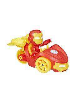 SPIDERMAN Marvel Spidey and His Amazing Friends Iron Racer Set, Action Figure with Vehicle and Accessory, Marvel Toys, Preschool Toys, Super Hero Toys  - Image 3