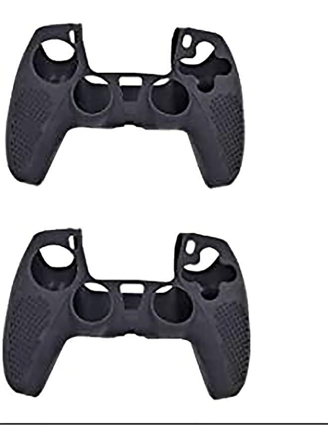 KASTWAVE 2 Pack Studded Silicone Cover Skin Case For Sony Ps5 Dual Sense Controller (Black) - Image 1