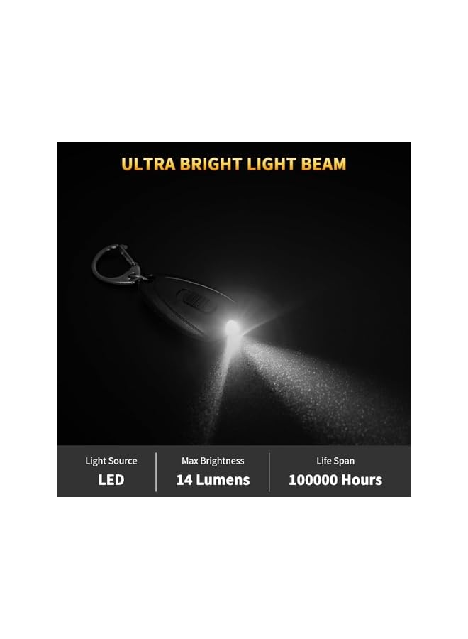PROMASS Keychain Flashlight, 10 Pcs Portable Mini Keychain Light, Lumens Bright LED Key Ring Light for Outdoor Camping, Emergency, Hiking Gear - Image 5