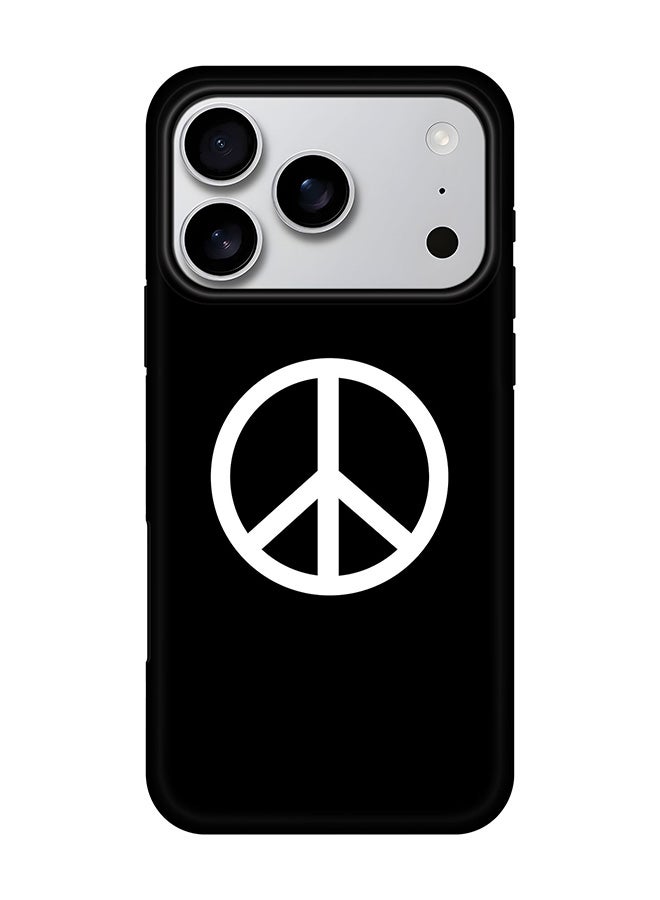 Stylizedd Tough Pro Magnetic Case for iPhone 17 Pro, Dual Layer hybrid PC + TPU Mobile Cover Matte - Peace Sign