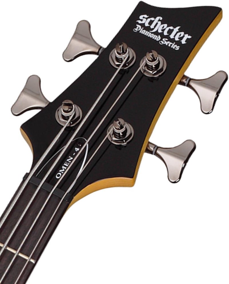 Schecter OMEN-4 4-String Bass Guitar, Black - Image 4