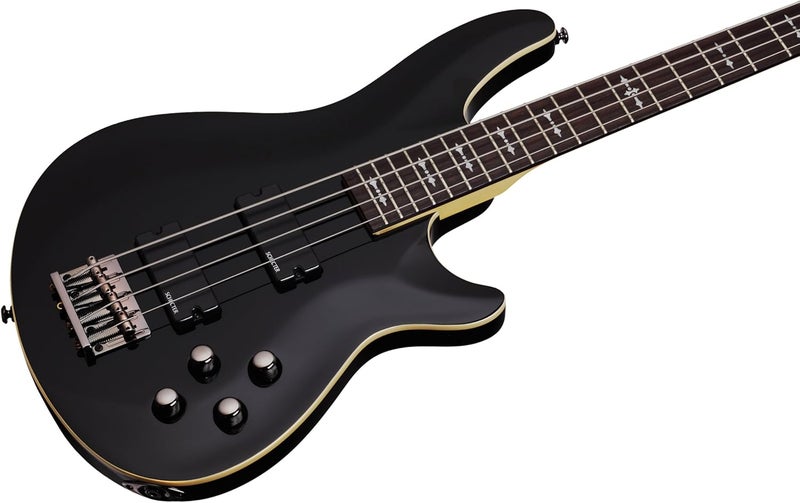Schecter OMEN-4 4-String Bass Guitar, Black - Image 2