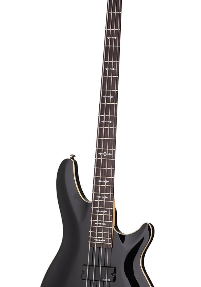 Schecter OMEN-4 4-String Bass Guitar, Black - Image 1