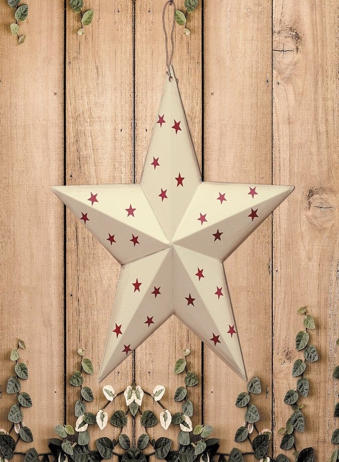 YK Decor Patriotic Metal Barn Star Wall Decor Set of 3, 12’’ Hanging Country Rustic Metal Star for July 4th Decoration (3 Pack) - Image 5