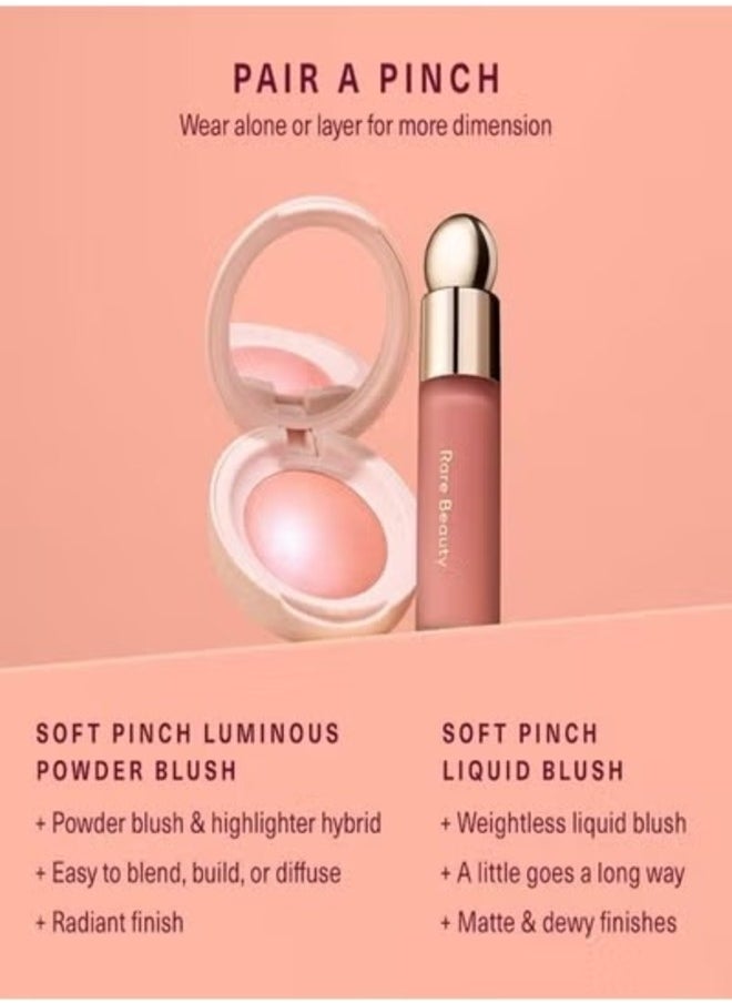 Rare Beauty - Rare Beauty by Selena Gomez Soft Pinch Liquid Blush – Grace - Matte Bright Rose Mauve, 7.5ml) | Weightless, Long-Lasting, Buildable Liquid Blush for a Natural, Radiant Glow - Image 1
