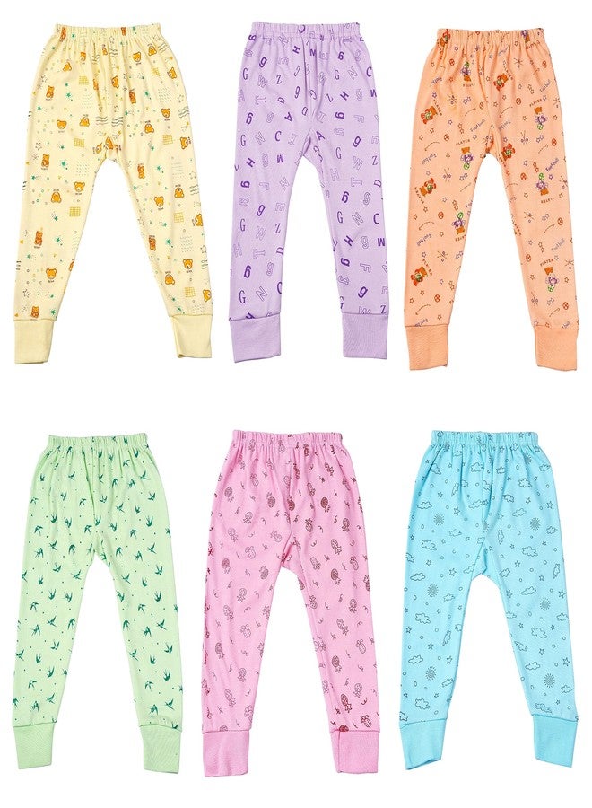 TIXY Baby Soft Cotton Pyjamas/Pants with All Over Prints for Boys and Girls in Multicolor Designs (Regular Fit)(Pack of 6) - Image 1
