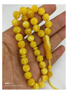 Generic 33 Beads Natural Amber Dust Rosary  - Image 4