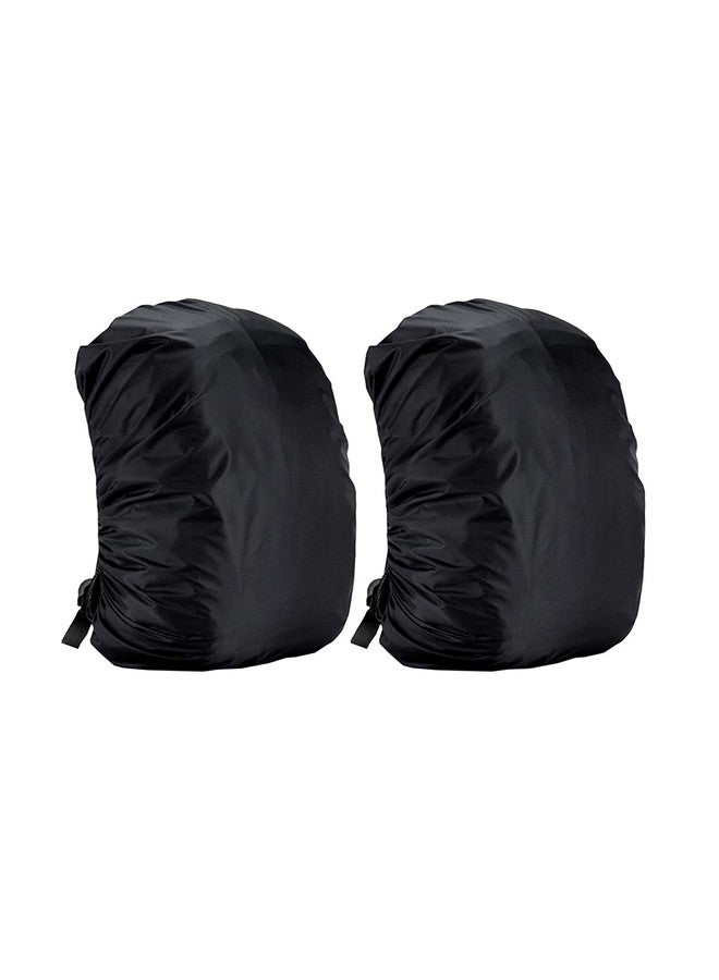 Sixfire Heavy Waterproof Nylon Rain Cover/Dust Cover - Elastic Adjustable for Laptop Bags and Backpacks, School Bag (20L-40L, Black) Pack of 2 - Image 1