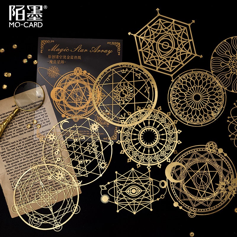 Momo Stamping Cut Out Lace Paper Romantic Story Series Japanese Handbook Diy Material Decoration 10 Sheets 8 Styles - Image 3