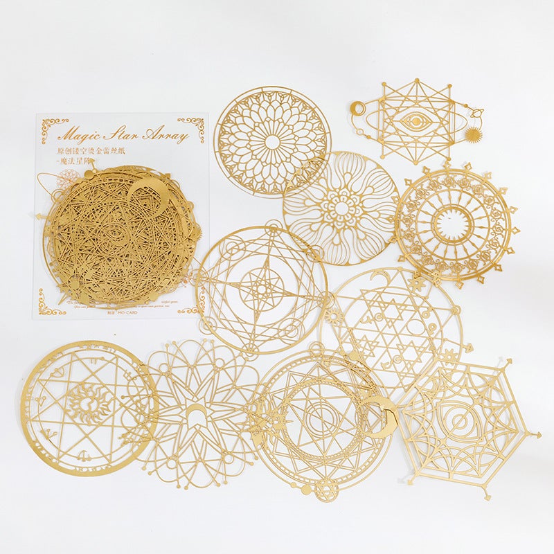 Momo Stamping Cut Out Lace Paper Romantic Story Series Japanese Handbook Diy Material Decoration 10 Sheets 8 Styles - Image 1